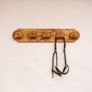 Plank 5 haken hoofdstellen paarden met 1 hoofdstel