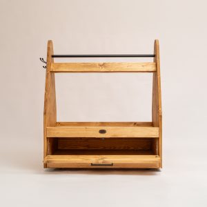 Zadelwagen groot, openstaande klep, mobiel, haakjes.